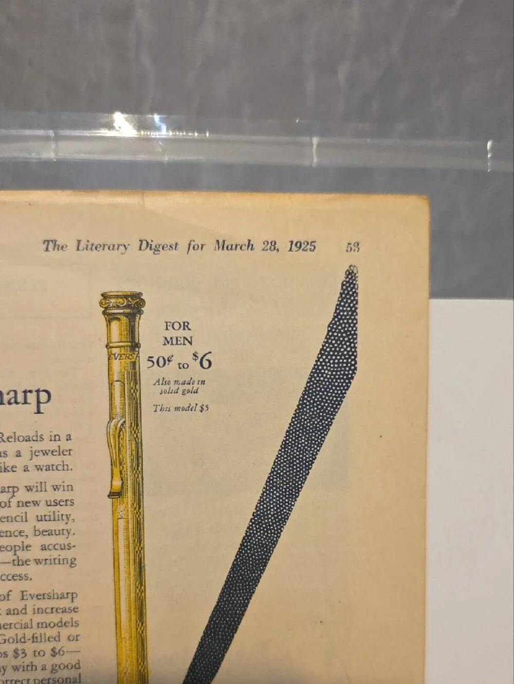 Wahl Eversharp Vintage Advertisement  Art - Gold, Black, Cream- 1925
